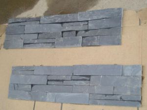 Black Split Face Stone Panels 600x150mm