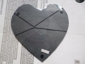 Natural SLATE environmentally friendly The dessert plates The heart shape tray