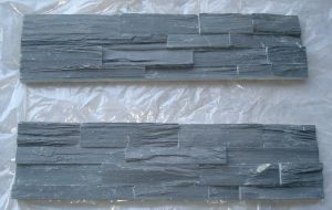 China Erosion Resistance Antacid Black Rough Culture Stone Wall Cladding Slate Ledger Panel