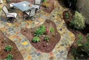 Slate floor tiles, slate landscaping stone, natural slate paving stone