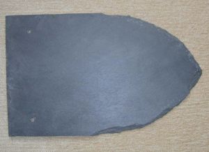 U-shape black natural spit surface roofing slate stone unique cheap semi-cylindrical tiles cover roof Black Slate Roof Tile/Roofing Slate