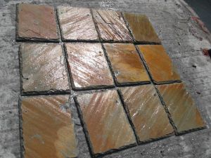 Wholesale popular roofing slate on sale cut-to-size stone form natural stone tile rusty color slate for roofing prices