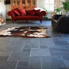 Natural slate paving stones for garden floor