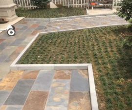 Square Rust Slate Flagstone Patio Stones And Backyard Sidewalk Pavers