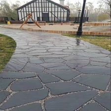 Black Random Irregular Shaped Slate for Paving Stone