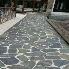 Big natural black deck stone slate tiles for indoor outdoor floor wall cladding black slate stone with rough surface